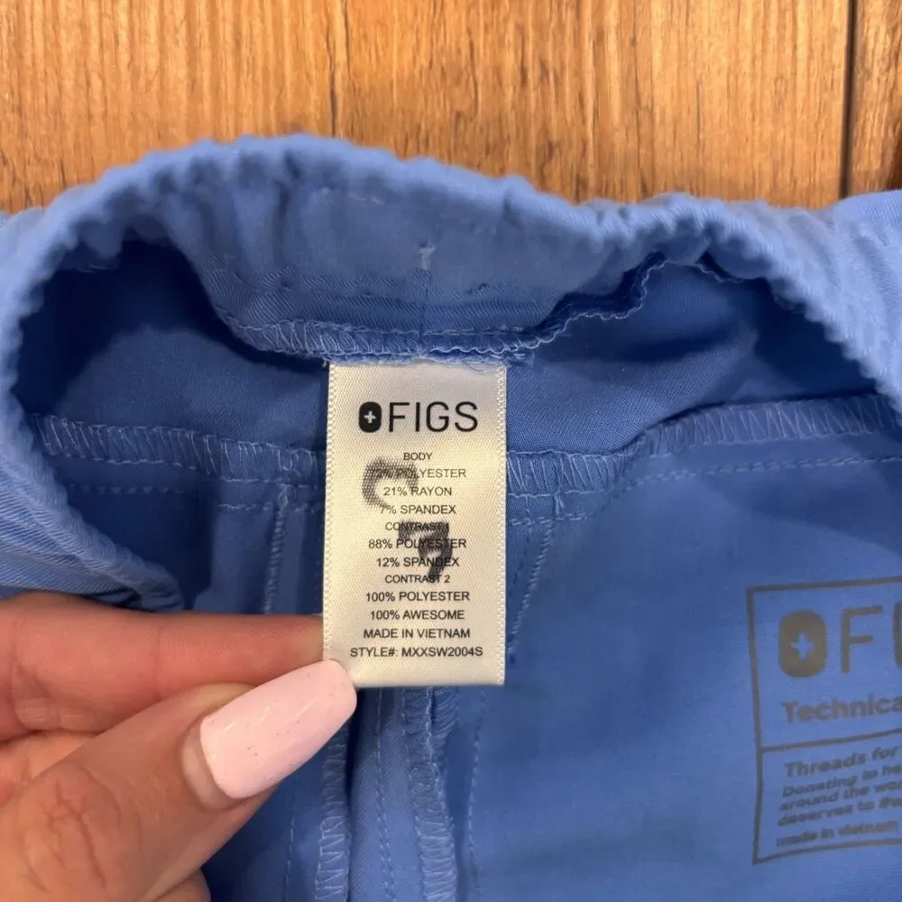 FIGS Tansen Jogger Scrub Pants Mens XS Short Ceil Blue MXXSW2004S Technical